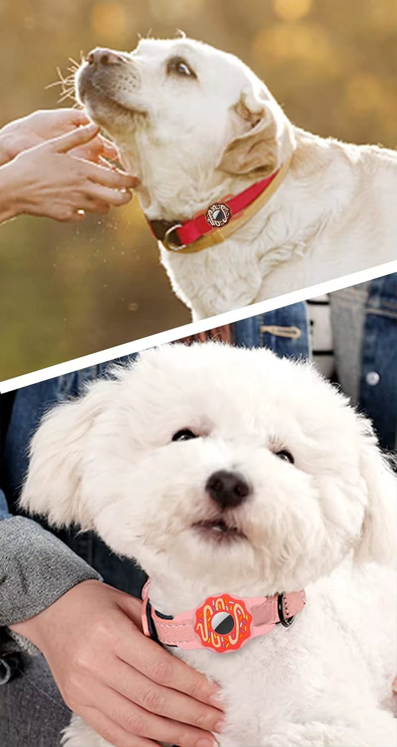 1/2 Inch Airtag Cat Collar Holder, Air Tag Dog Collar Holder Foe Tag, Anti-Lost Pet Collar Case Fit on Puppy 3/8" 1/2'' 5/8"