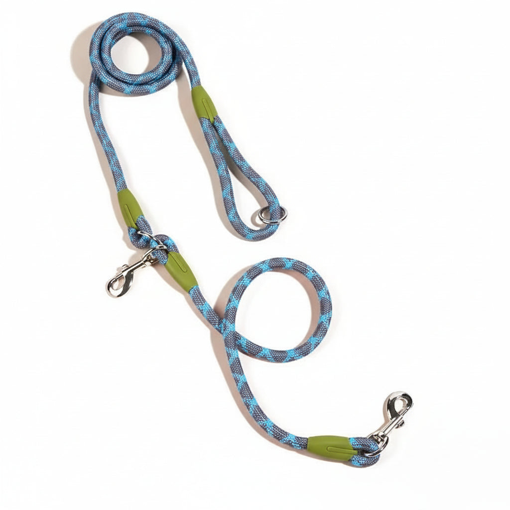 Reflective Nylon Leashes Pet Dogs Chain Traction Rope Leads for Running Dog Walking Free Hands Rope Chain for Small Large Dogs